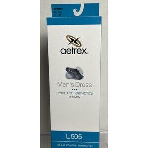 Aetrex Foot Orthotic Insoles L505 Men's Size 6 Leather Arch Support Comfort New